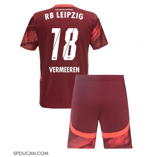 Dječji Nogometni Dres RB Leipzig Arthur Vermeeren #18 Gostujuci 2024-25 Kratak Rukav (+ Kratke hlače)